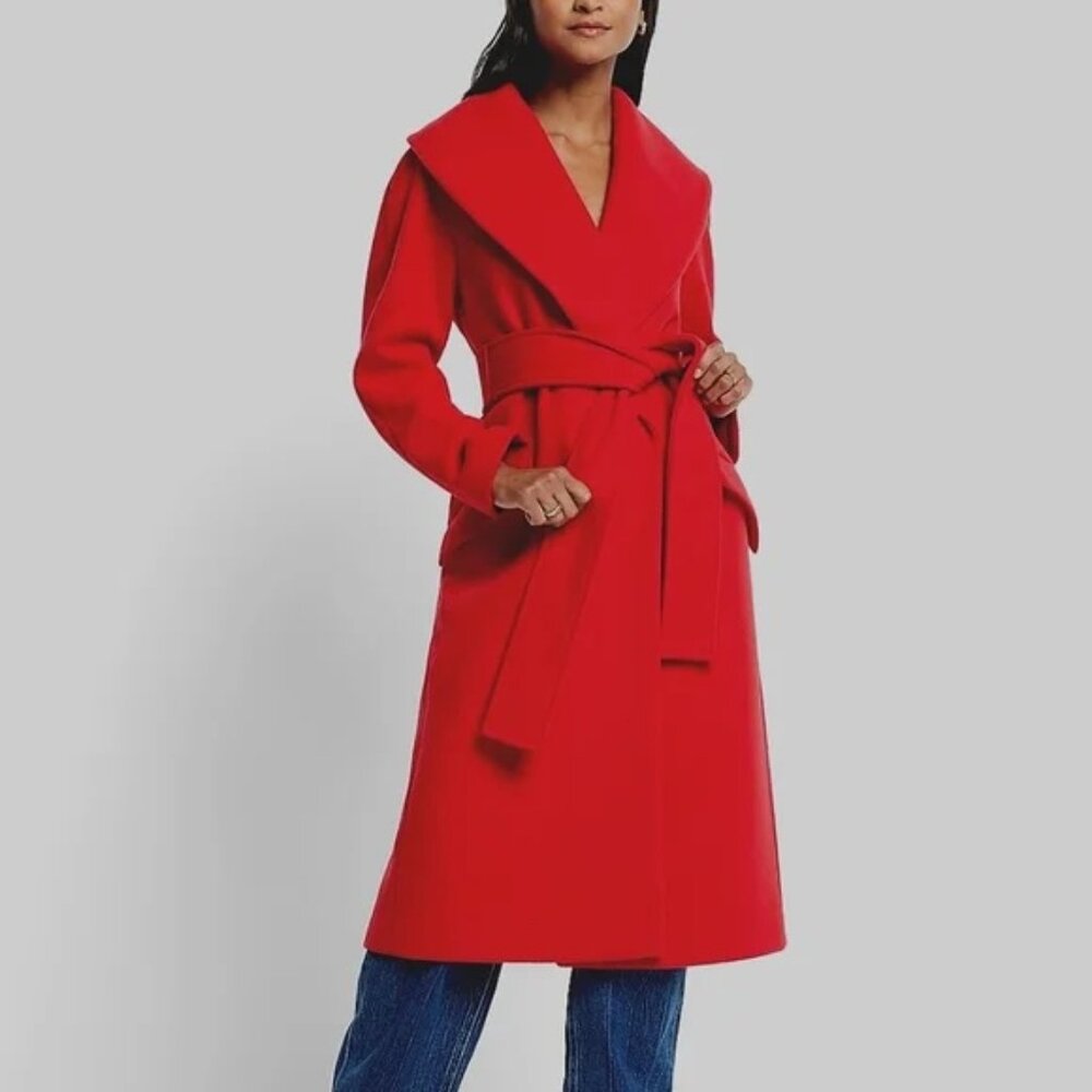 Express Red Shawl Wrap Coat XS